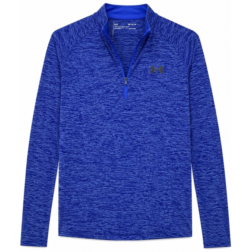 Under Armour Space Dye Loose Quarter-Zip Pullover Blue Sz M